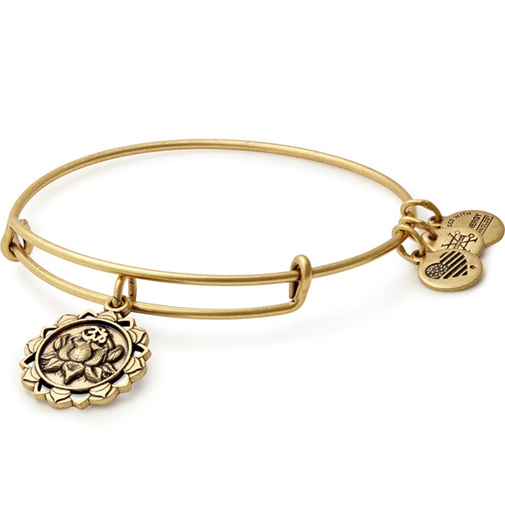 Alex and Ani Lotus Peace Petals Bracelet in Gold